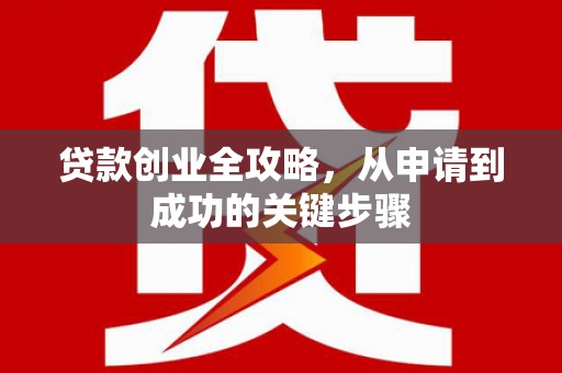海丰贷款创业全攻略，从申请到成功的关键步骤