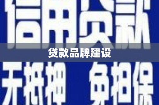 伽师贷款品牌建设