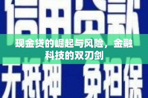友谊现金贷的崛起与风险，金融科技的双刃剑