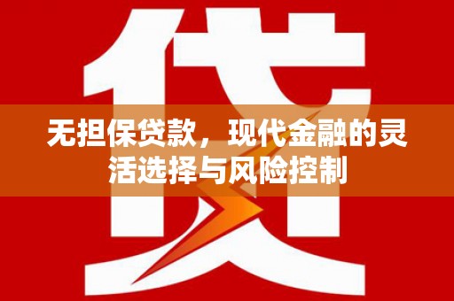 广宗无担保贷款，现代金融的灵活选择与风险控制