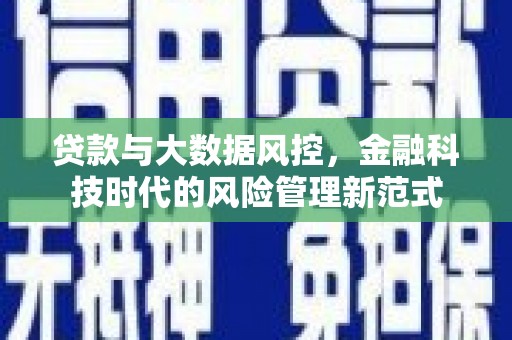 乡城贷款与大数据风控，金融科技时代的风险管理新范式