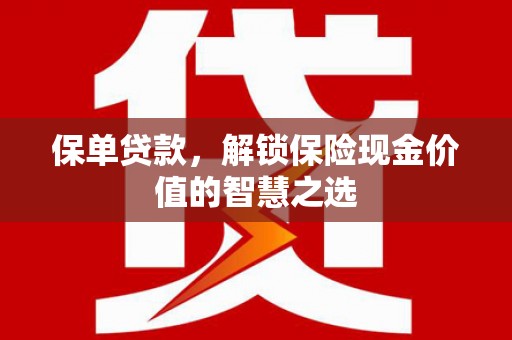 学甲保单贷款，解锁保险现金价值的智慧之选