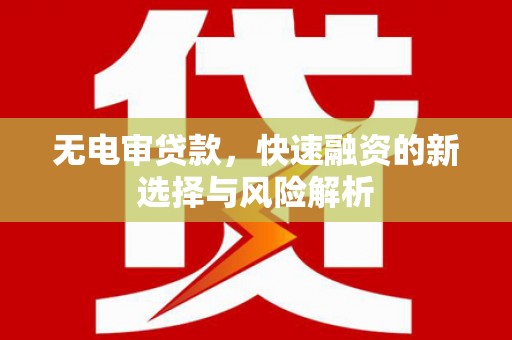 申扎无电审贷款，快速融资的新选择与风险解析