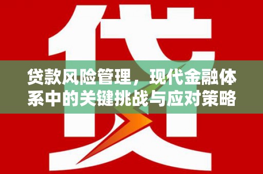 新都贷款风险管理，现代金融体系中的关键挑战与应对策略