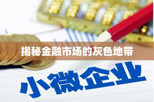 葫芦岛揭秘金融市场的灰色地带